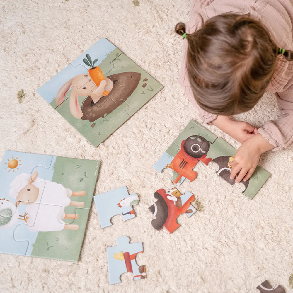 Little Dutch - 4 in 1 Puzzles - Little Farm - Mabel & Fox