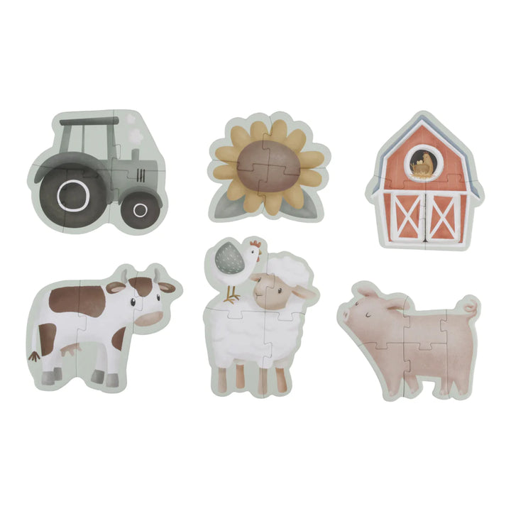 Little Dutch - 6 in 1 Puzzles - Little Farm - Mabel & Fox
