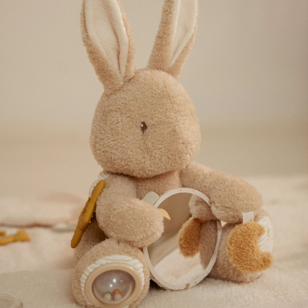 Little Dutch - Activity Cuddle Toy - Baby Bunny - Mabel & Fox