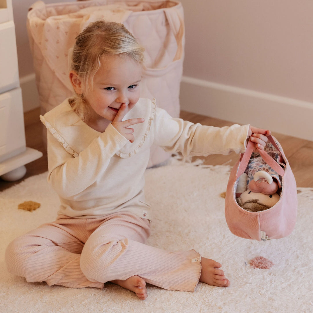 Little Dutch - Baby Doll in Basket Rosa - Mabel & Fox