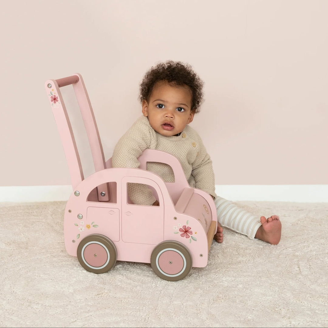 Little Dutch - Baby Walker Wagon - Pink - Mabel & Fox