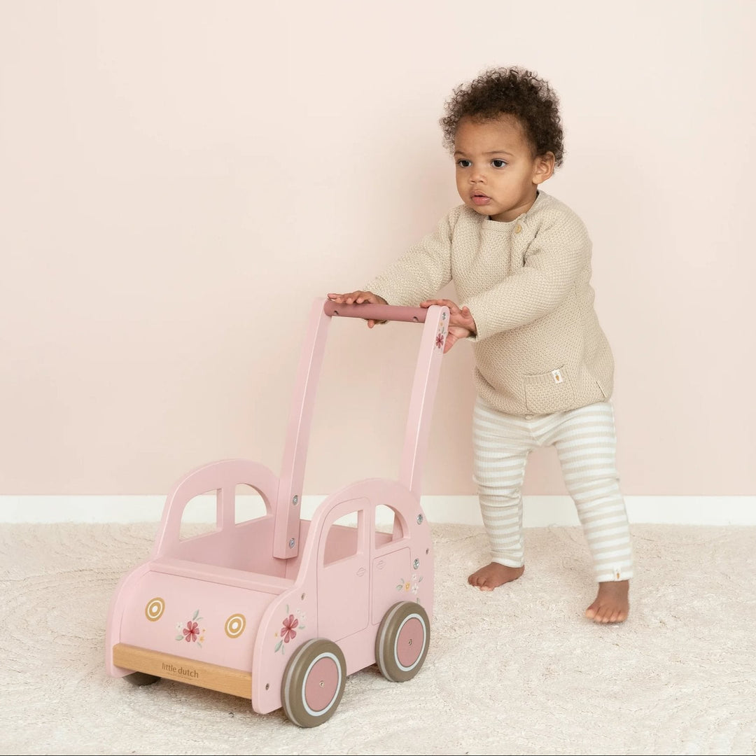 Little Dutch - Baby Walker Wagon - Pink - Mabel & Fox