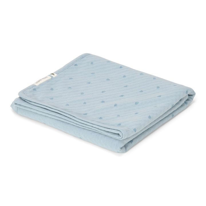 Little Dutch - Bassinet Blanket - Pure Denim Blue - Mabel & Fox