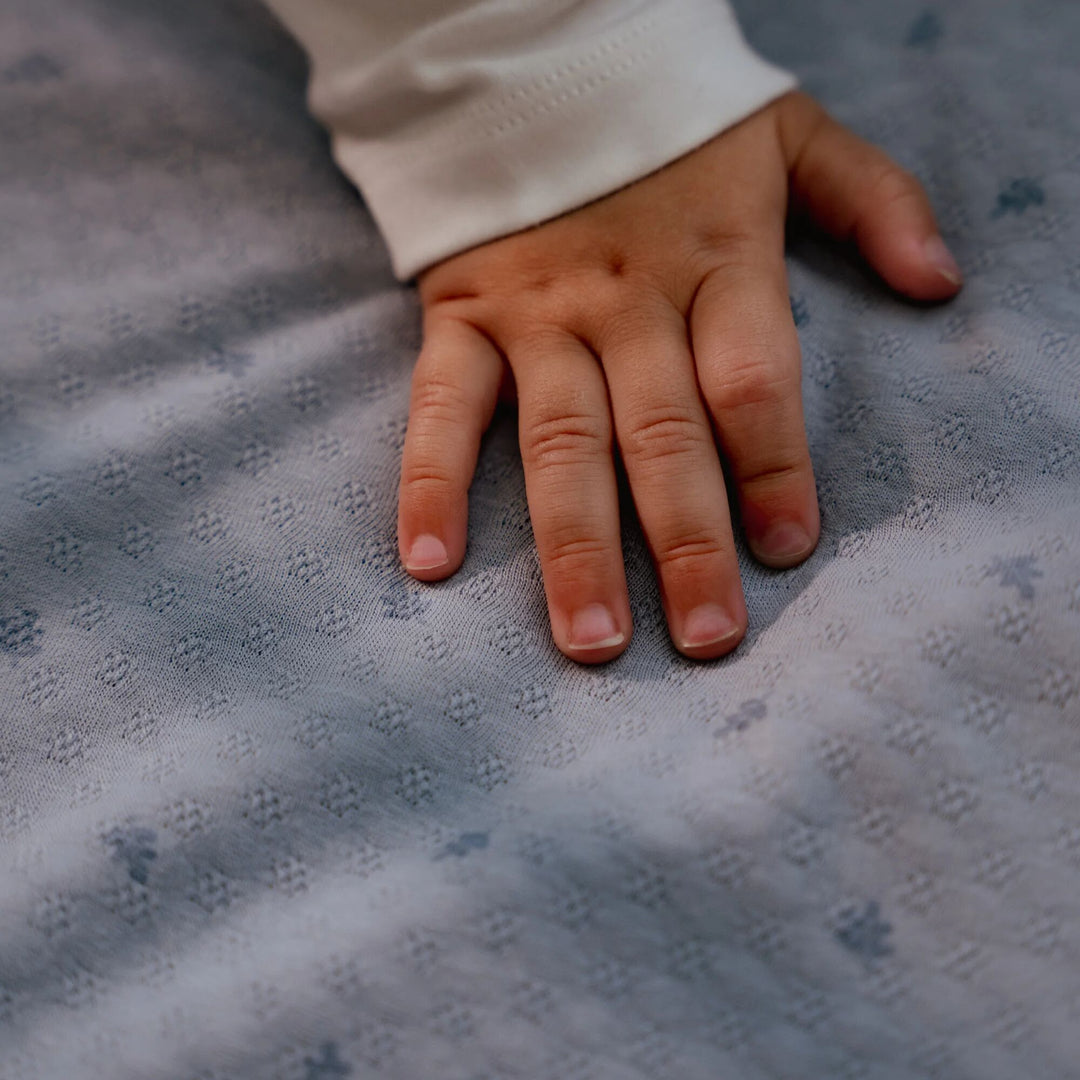 Little Dutch - Bassinet Blanket - Pure Denim Blue - Mabel & Fox