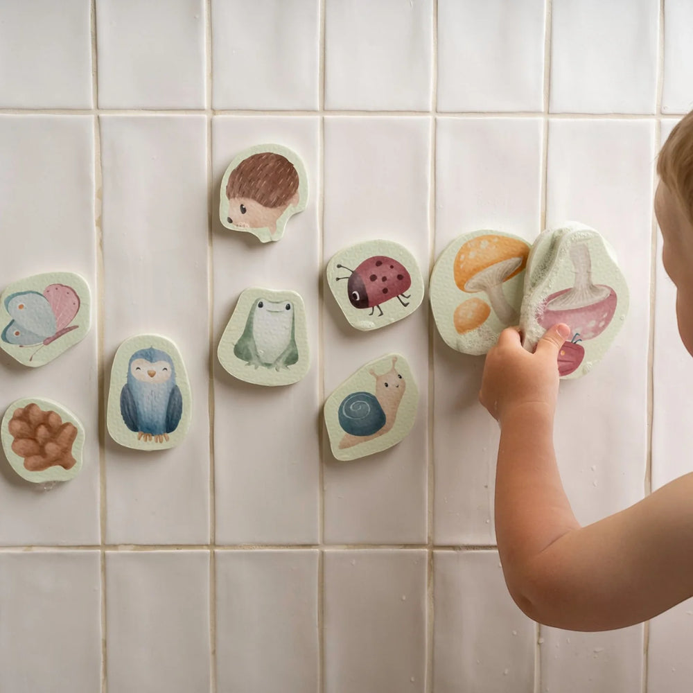 Little Dutch - Bath Foam Figures - Forest Friends - Mabel & Fox
