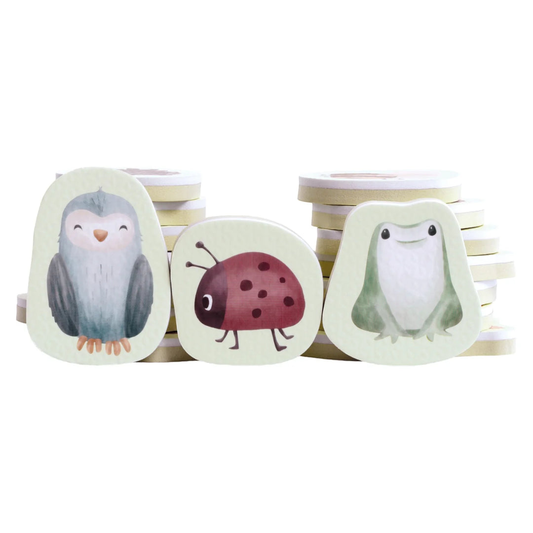 Little Dutch - Bath Foam Figures - Forest Friends - Mabel & Fox