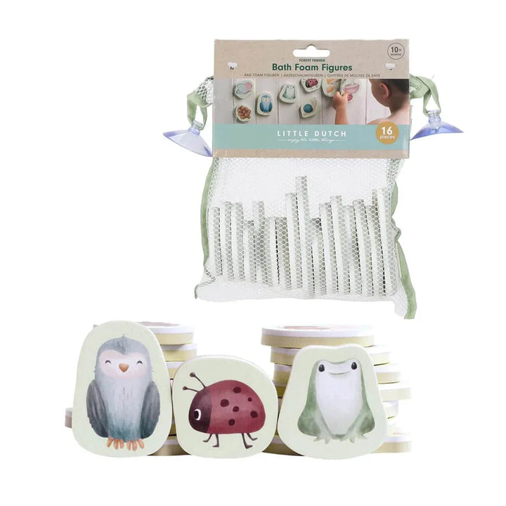Little Dutch - Bath Foam Figures - Forest Friends - Mabel & Fox
