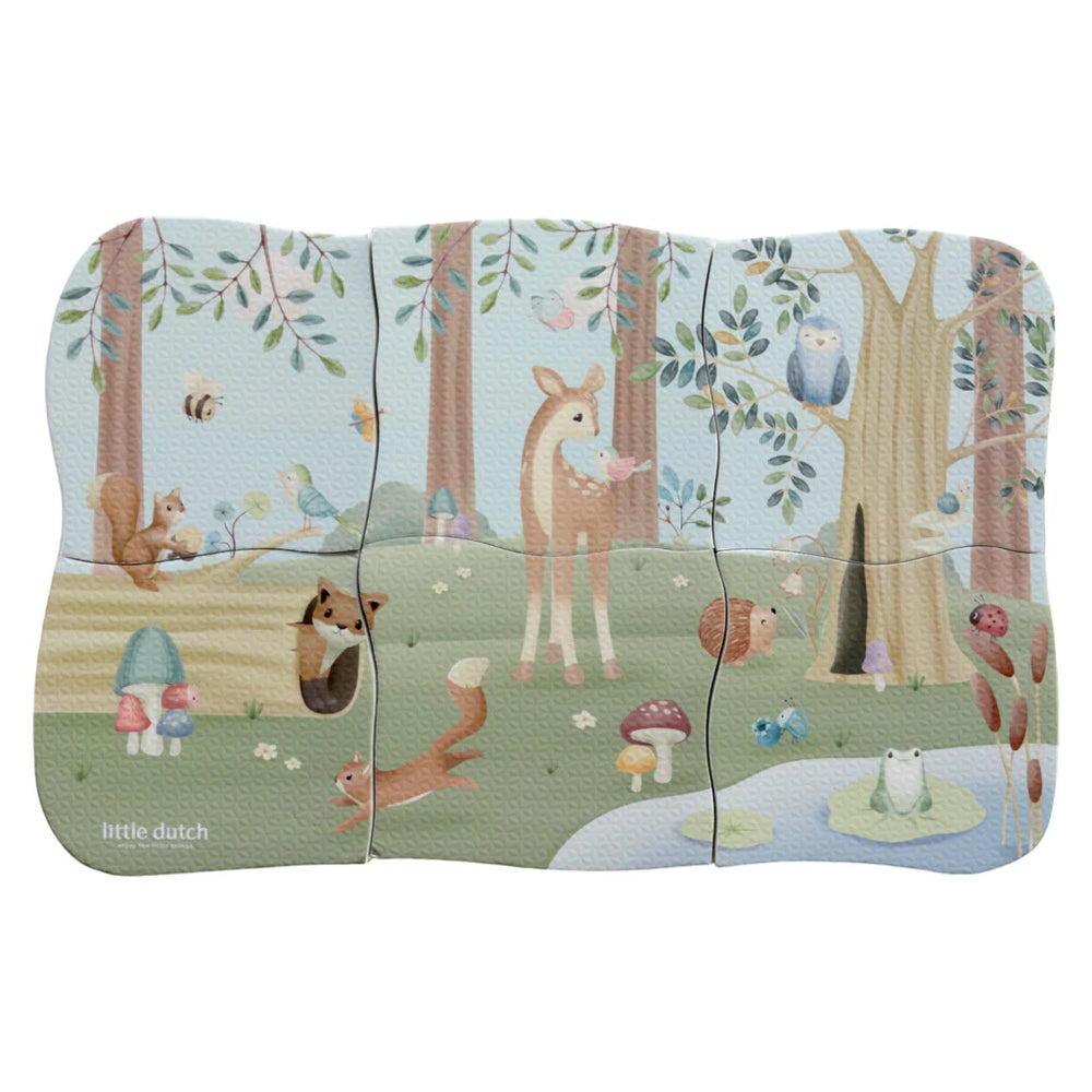 Little Dutch - Bath Foam Puzzle - Forest Friends - Mabel & Fox