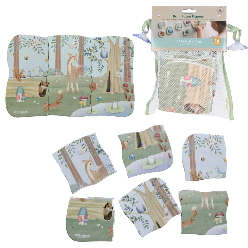 Little Dutch - Bath Foam Puzzle - Forest Friends - Mabel & Fox