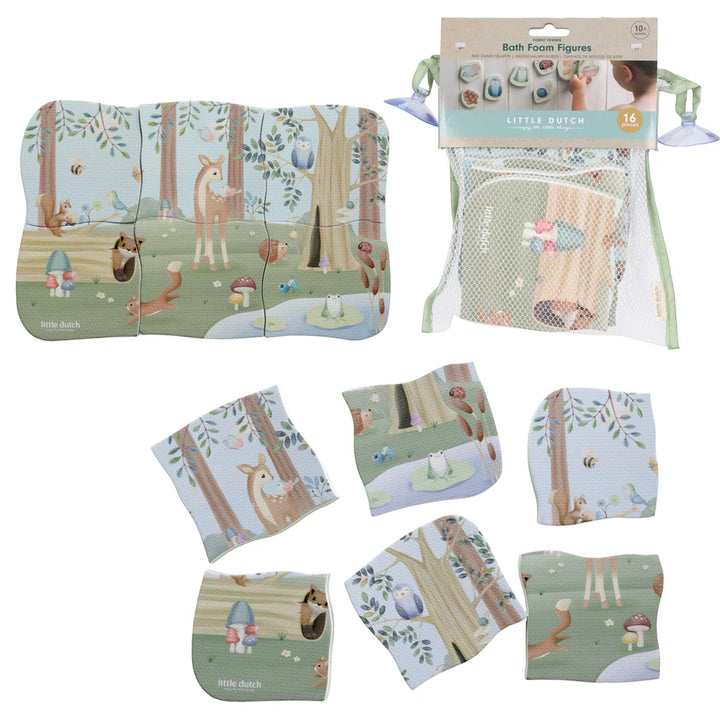 Little Dutch - Bath Foam Puzzle - Forest Friends - Mabel & Fox