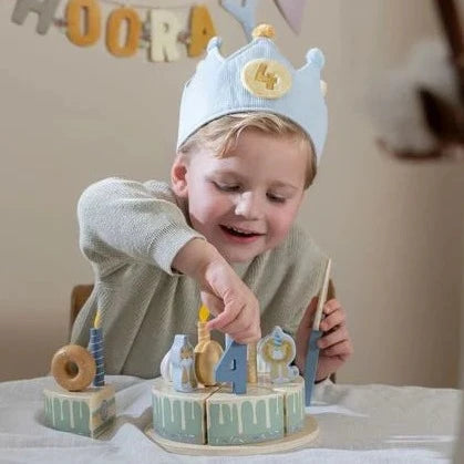 Little Dutch - Birthday Crown with Numbers - Blue - Mabel & Fox