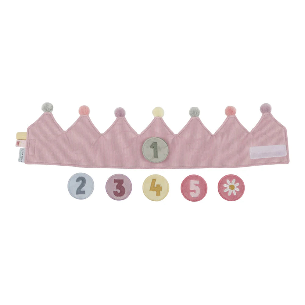Little Dutch - Birthday Crown with Numbers - Pink - Mabel & Fox