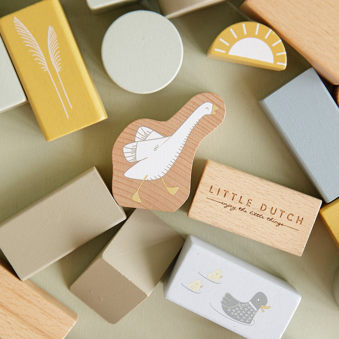 Little Dutch - Building Blocks - Blue - Mabel & Fox