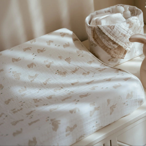 Little Dutch - Changing Mat Cover - Baby Bunny - Mabel & Fox