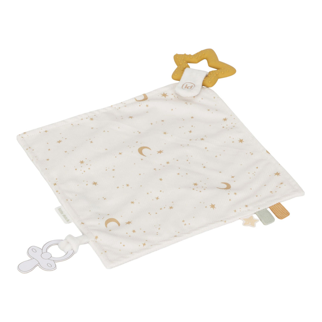 Little Dutch - Cuddle Cloth with Teething Ring - Newborn Naturals - Mabel & Fox