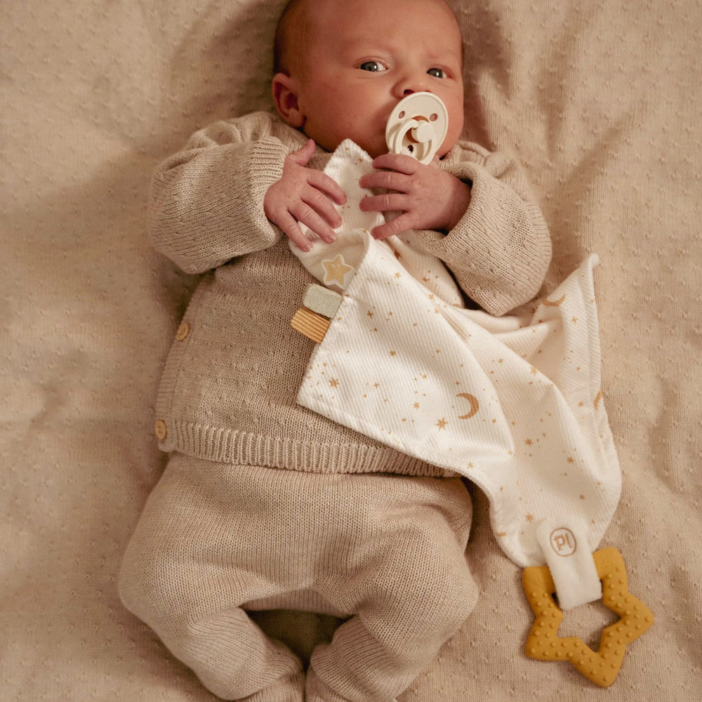 Little Dutch - Cuddle Cloth with Teething Ring - Newborn Naturals - Mabel & Fox