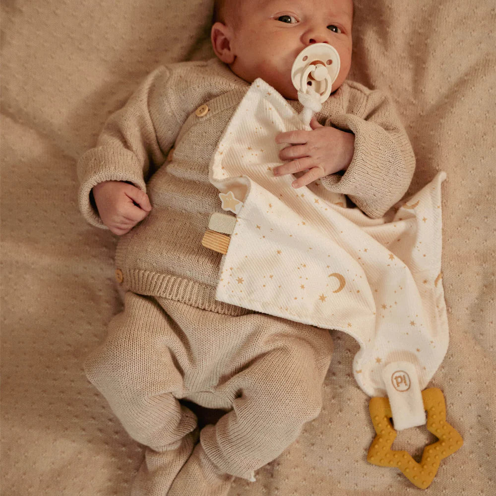 Little Dutch - Cuddle Cloth with Teething Ring - Newborn Naturals - Mabel & Fox