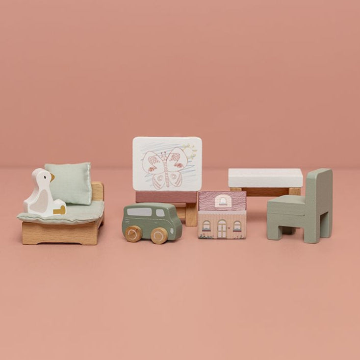 Little Dutch - Dollhouse - Children's Room Expansion Set - Mabel & Fox