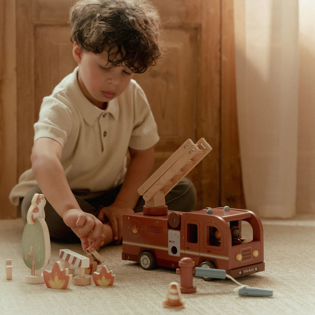 Little Dutch - Fire Truck Set - Mabel & Fox