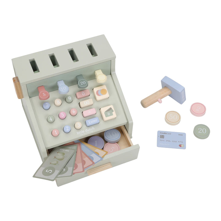Little Dutch - Wooden Toy Cash Register With Scanner - Mabel & Fox