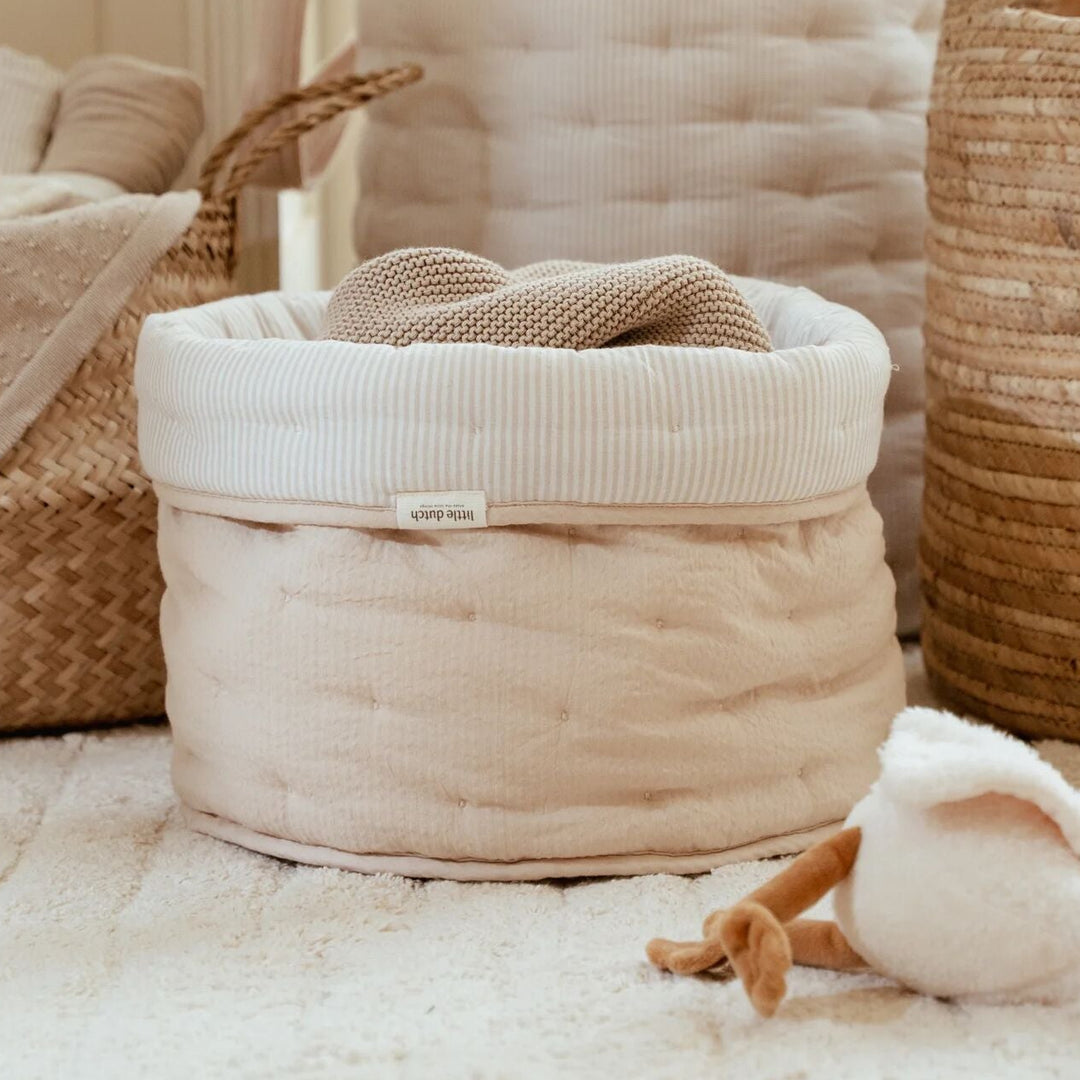 Little Dutch - Medium Storage Basket - Pure Soft Beige - Mabel & Fox