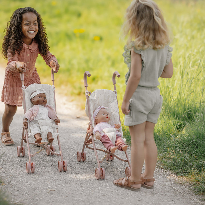 Little Dutch - Metal Doll Stroller - Pink - Mabel & Fox
