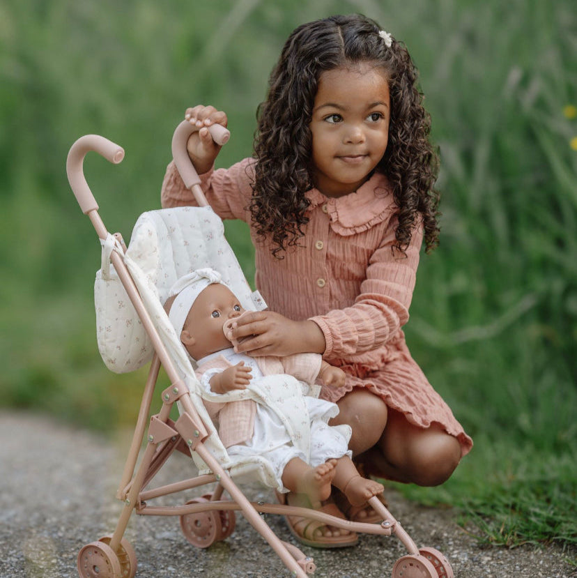 Little Dutch - Metal Doll Stroller - Pink - Mabel & Fox