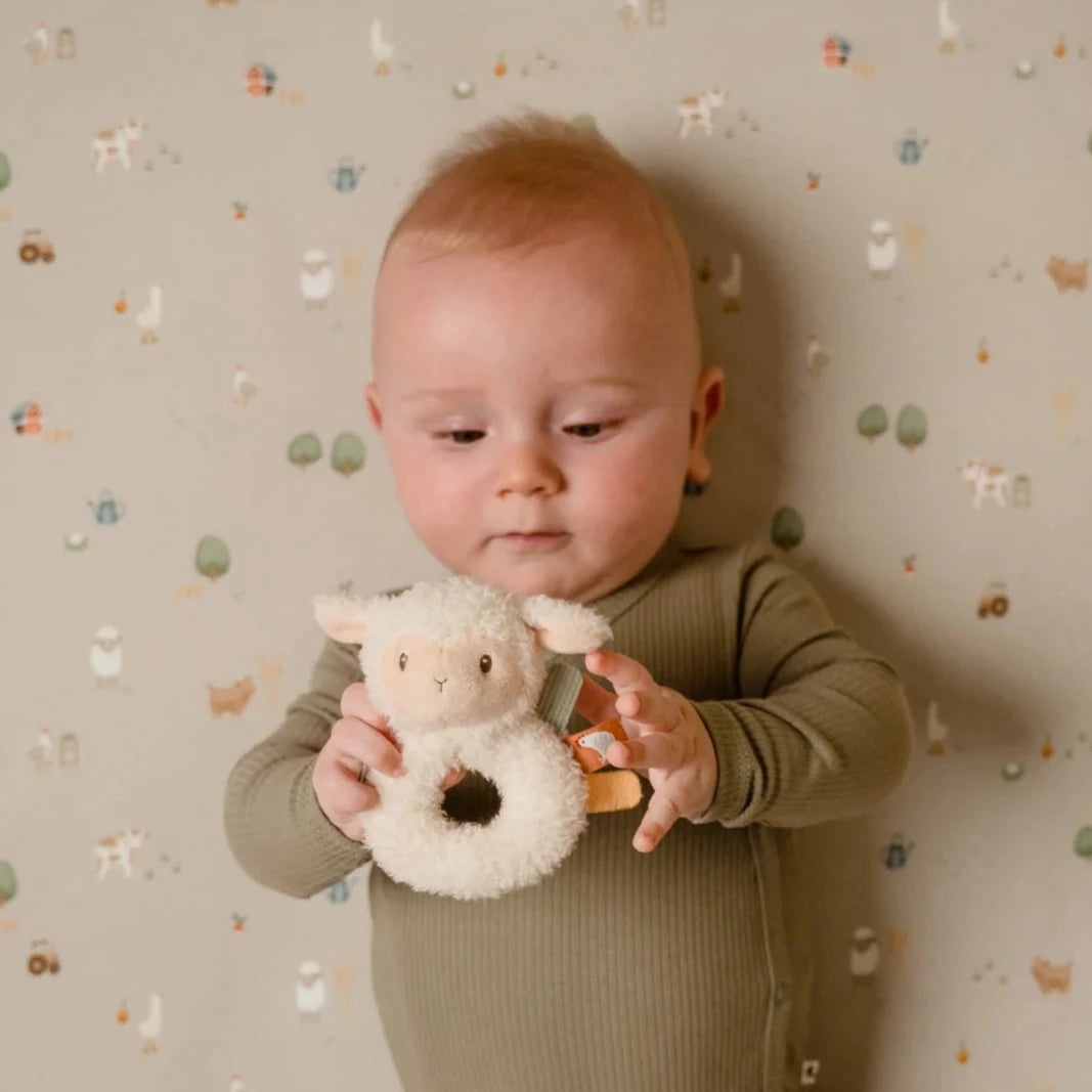 Little Dutch - Ring Rattle Toy - Sheep - Mabel & Fox