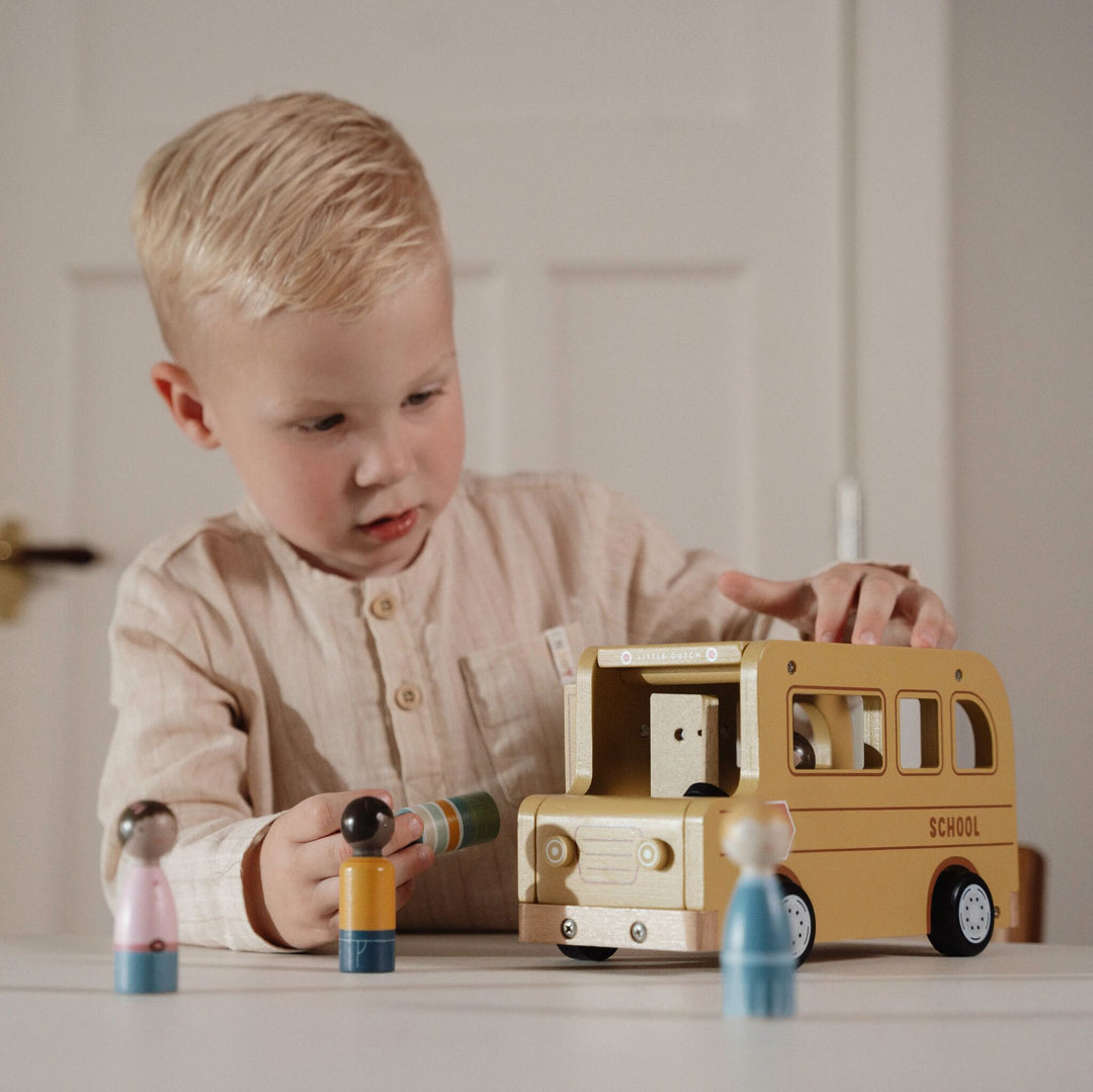 Little Dutch - School Bus with Figures - Mabel & Fox