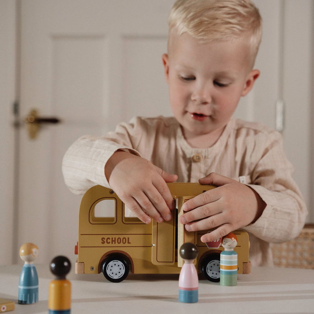 Little Dutch - School Bus with Figures - Mabel & Fox