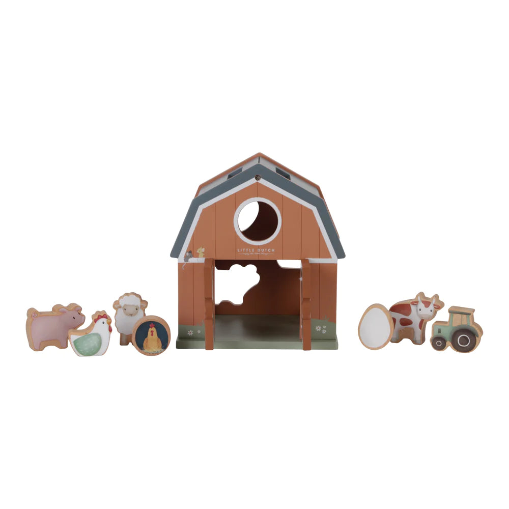 Little Dutch - Shape Sorter - Little Farm - Mabel & Fox
