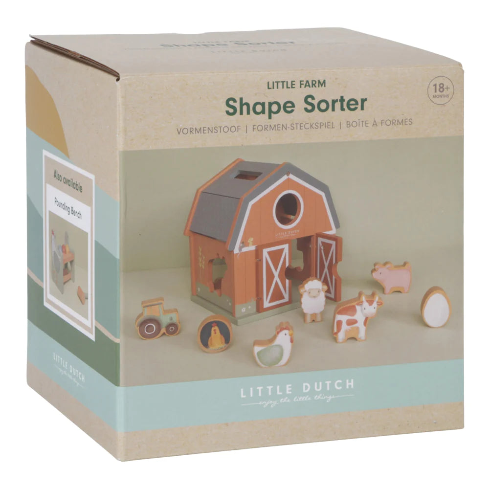 Little Dutch - Shape Sorter - Little Farm - Mabel & Fox
