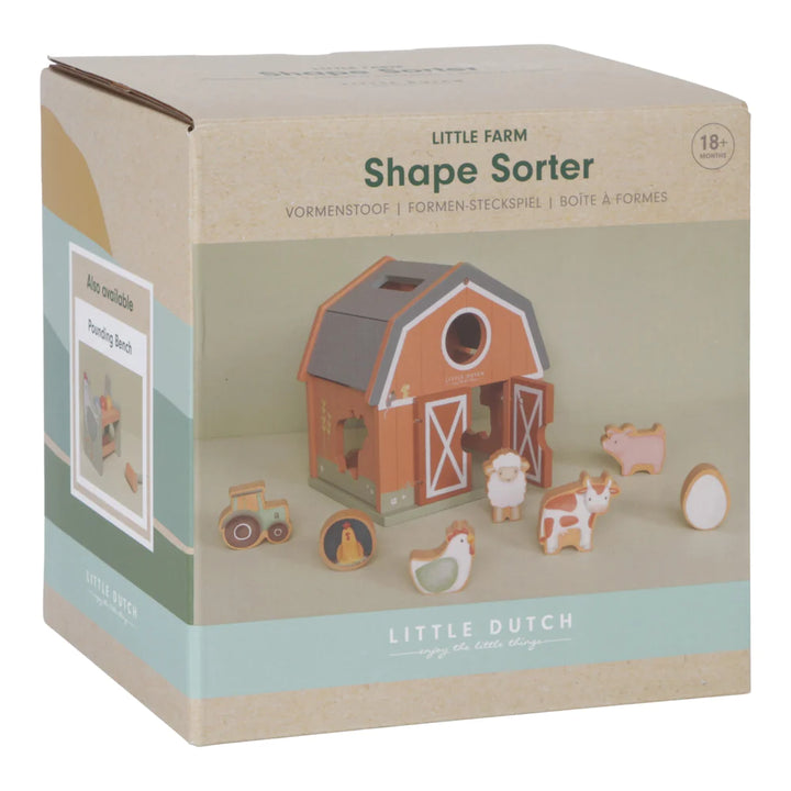 Little Dutch - Shape Sorter - Little Farm - Mabel & Fox