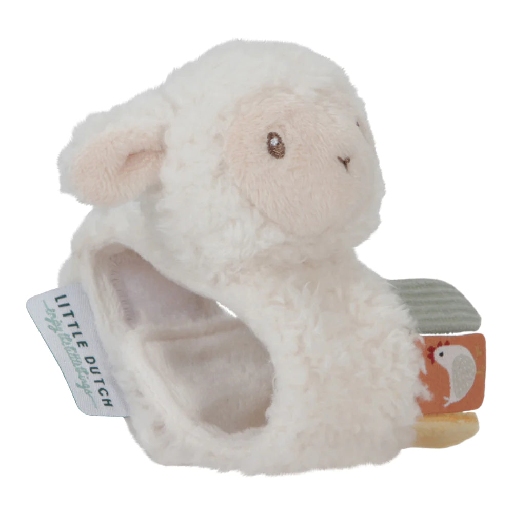 Little Dutch - Sheep Wrist rattle - Little Farm - Mabel & Fox