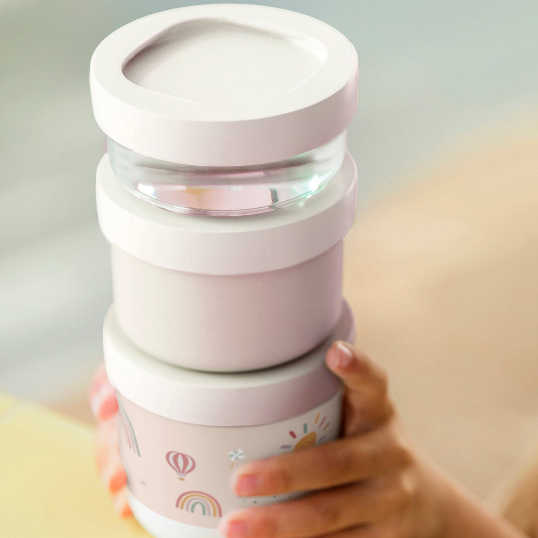 Little Dutch - Snackbox Stack - Sunshine & Rainbow (3 Pack) - Mabel & Fox