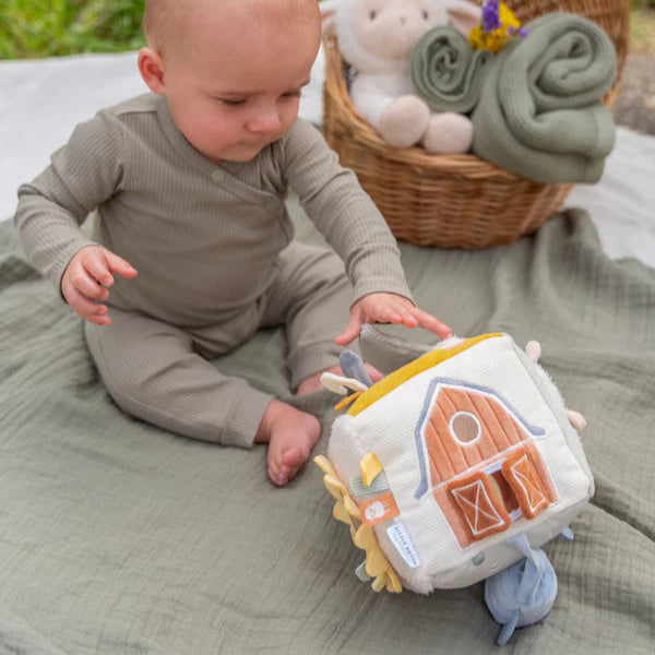 Little Dutch - Soft Activity Cube - Little Farm - Mabel & Fox