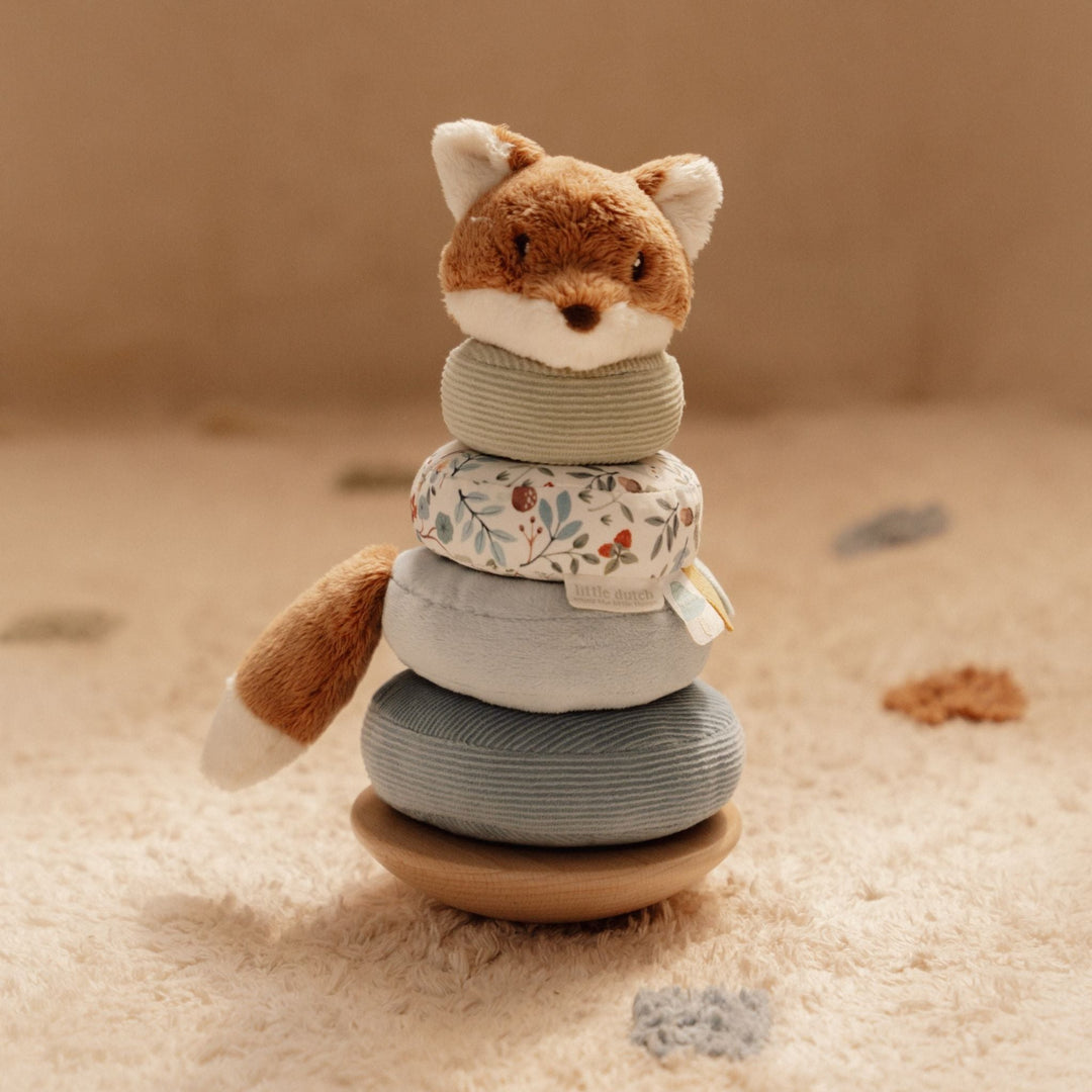 Sample Sale (Slight Damage) - Little Dutch - Soft Rocking Ring Stacker - Forest Friends - Mabel & Fox
