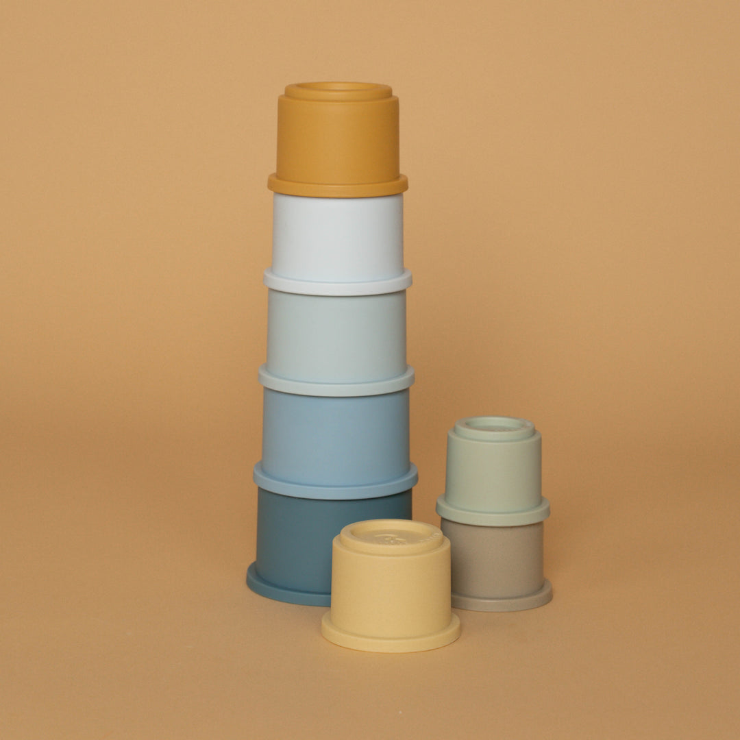 Little Dutch - Stacking Cups - Blue - Mabel & Fox