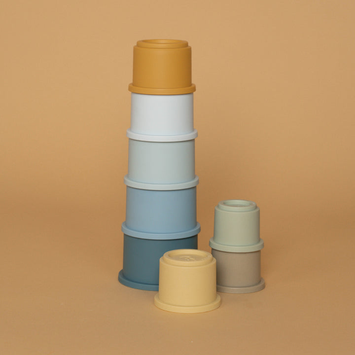 Little Dutch - Stacking Cups - Blue - Mabel & Fox