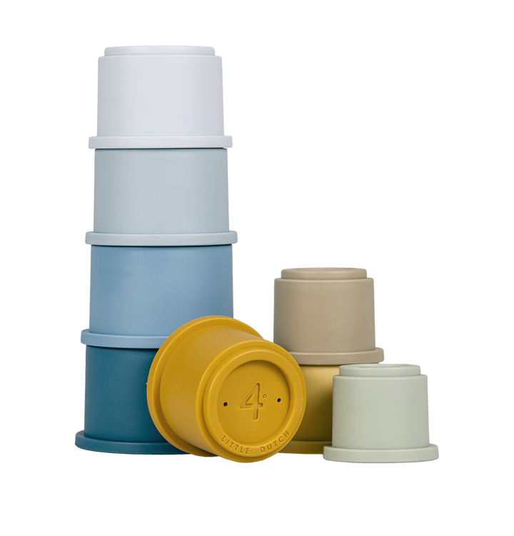Little Dutch - Stacking Cups - Blue - Mabel & Fox