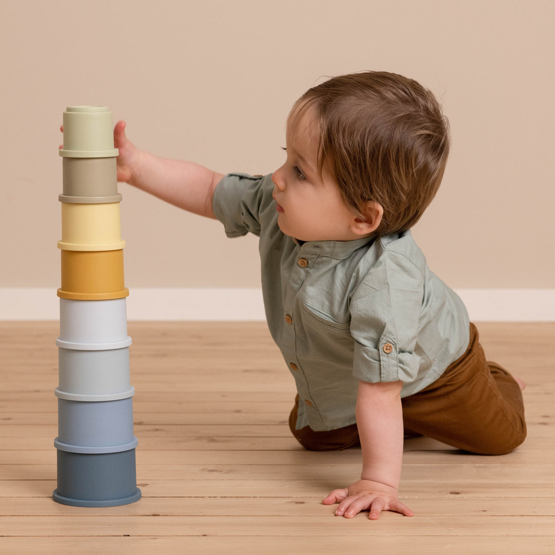 Little Dutch - Stacking Cups - Blue - Mabel & Fox