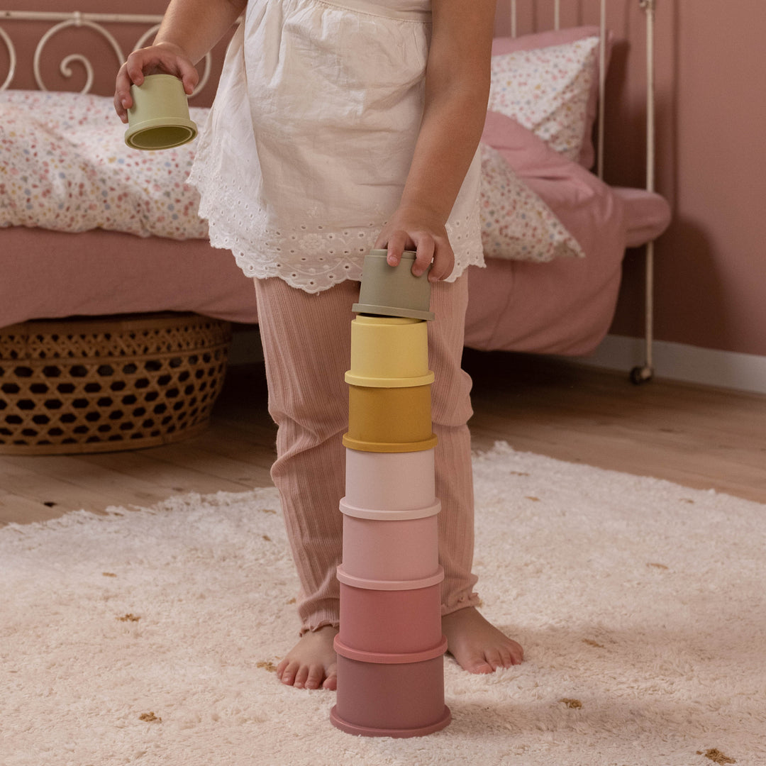 Little Dutch - Stacking Cups - Pink - Mabel & Fox