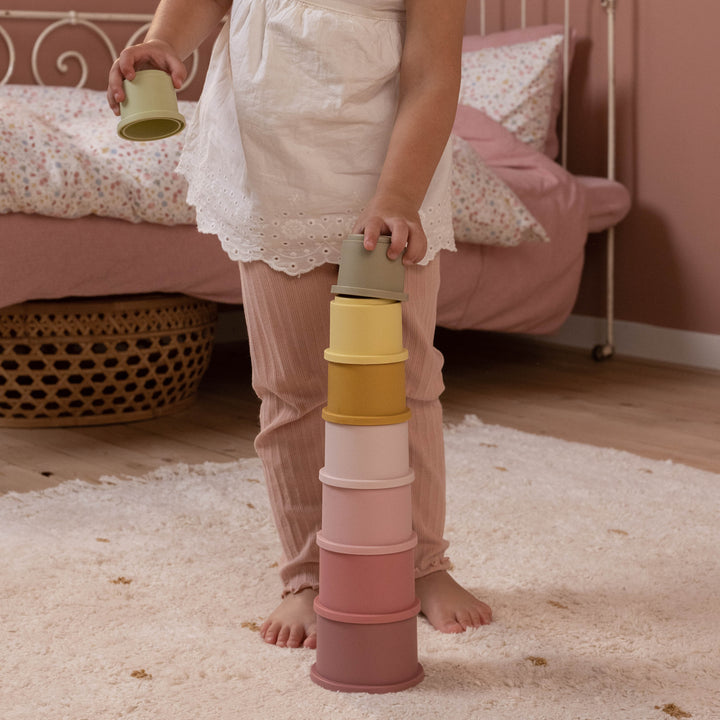 Little Dutch - Stacking Cups - Pink - Mabel & Fox