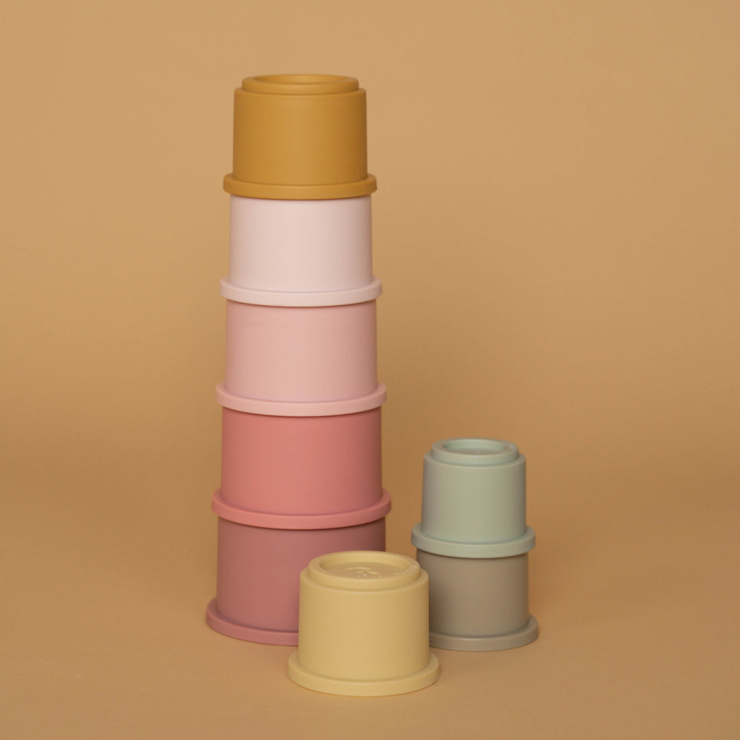 Little Dutch - Stacking Cups - Pink - Mabel & Fox