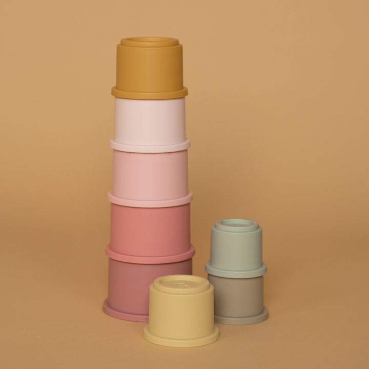 Little Dutch - Stacking Cups - Pink - Mabel & Fox