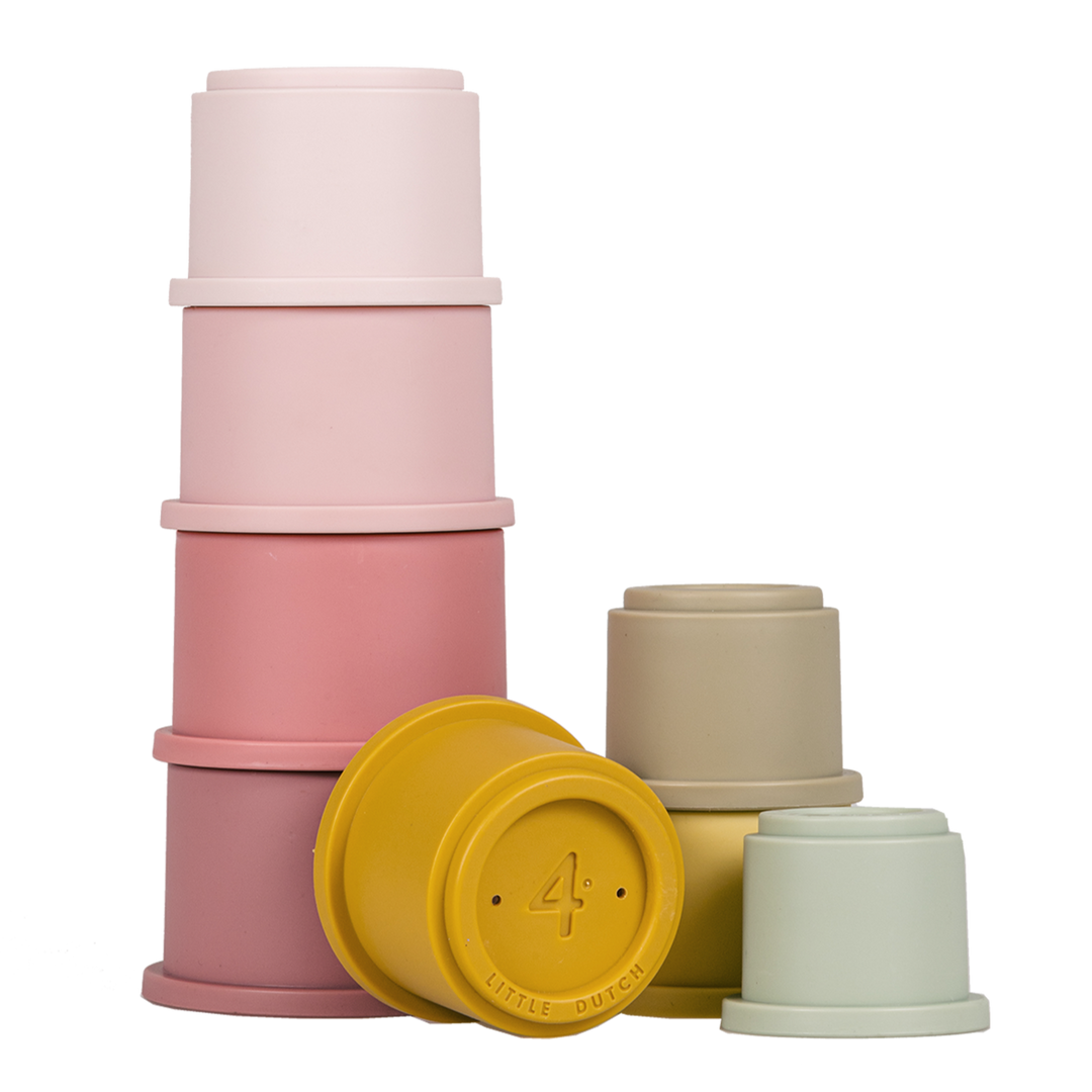 Little Dutch - Stacking Cups - Pink - Mabel & Fox