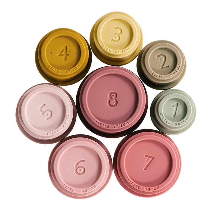 Little Dutch - Stacking Cups - Pink - Mabel & Fox