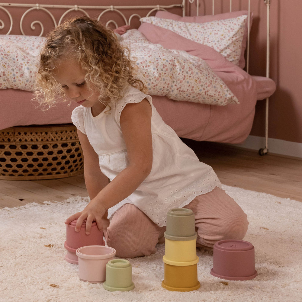 Little Dutch - Stacking Cups - Pink - Mabel & Fox
