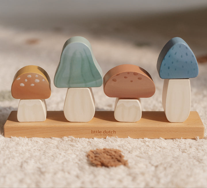 Little Dutch - Stacking Puzzle Mushrooms - Forest Friends - Mabel & Fox