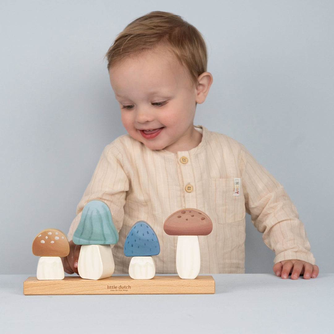 Little Dutch - Stacking Puzzle Mushrooms - Forest Friends - Mabel & Fox